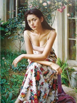 中国の女の子 Painting - キャサリン・グアン ZEJU 中国語